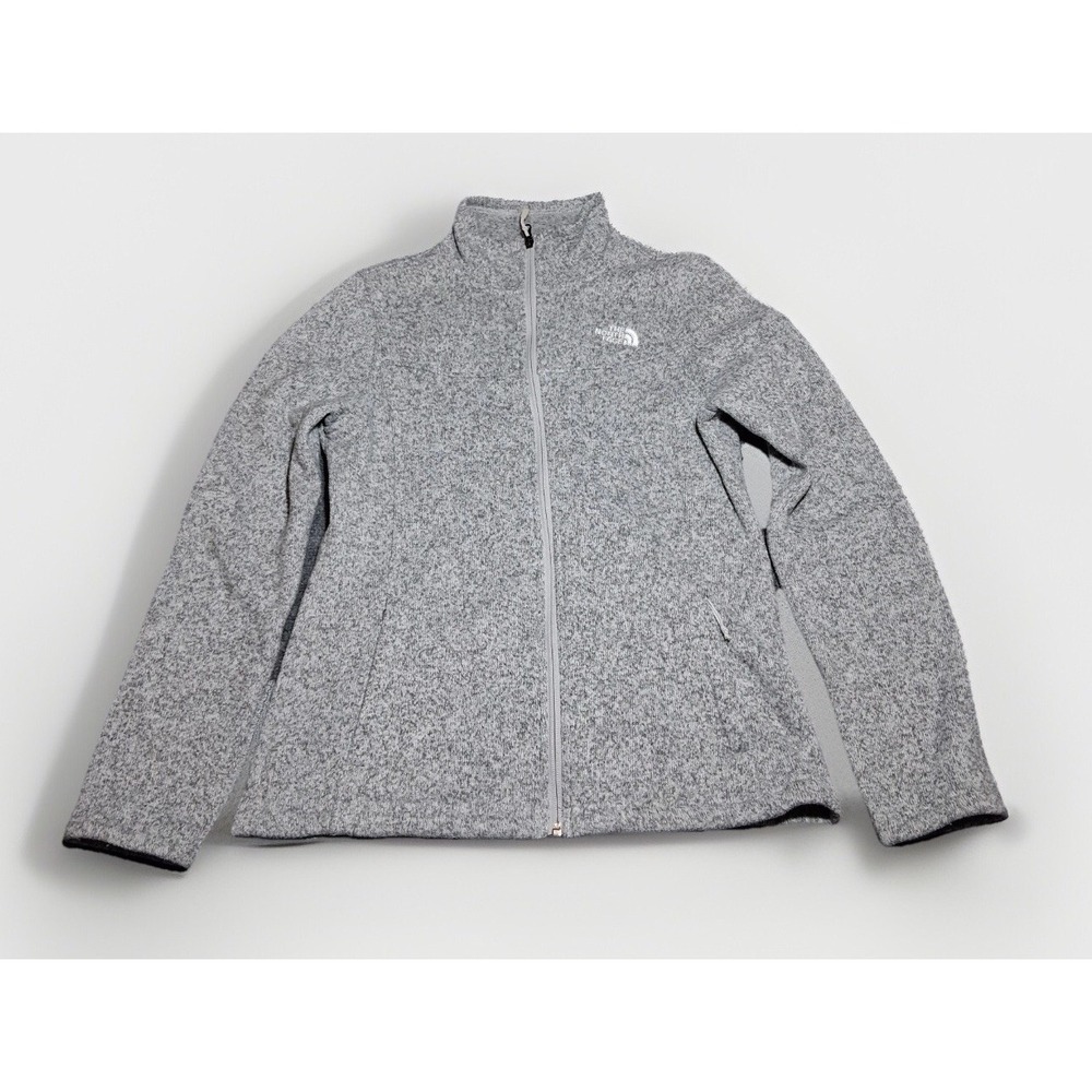 The North Face Womens Crescent Full Zip Fleece Jacket Grey Heather  Size M
